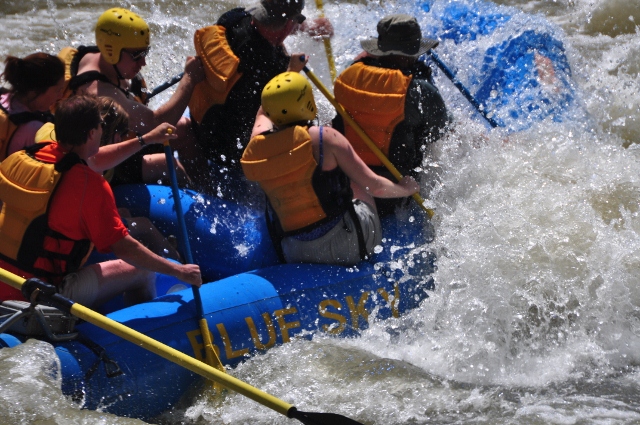 Rafters seen along 